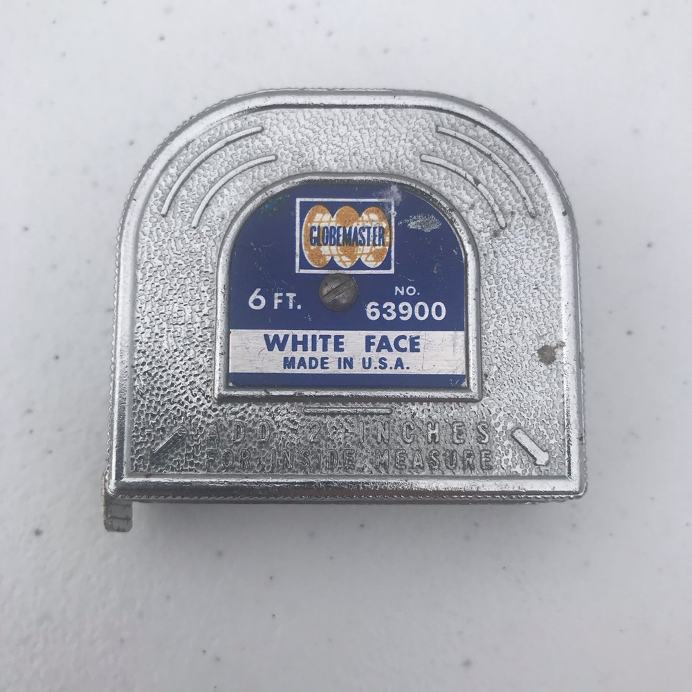 Vintage measure taper 6 feet USA made white face